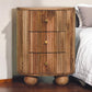 Solid Wood Soba Ball 3-Drawer Bedside Table