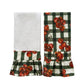 Tuscan Tomato Ruffled Kitchen Towels (Set of 2)