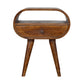 Solid Wood Chestnut Circular Open Bedside