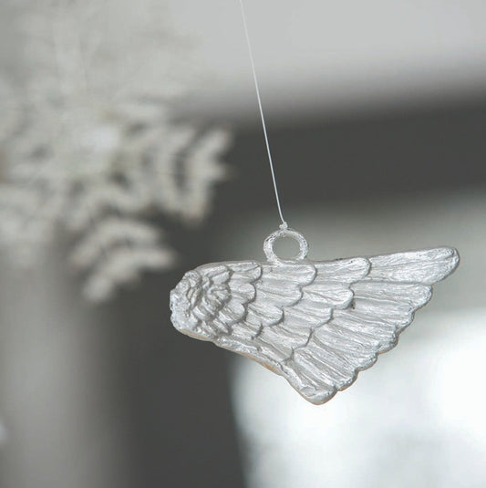 Ornament Silver Angel Wing