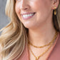 Peach Moonstone Talisman Drop Necklace