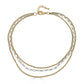Mixed Metal Delicate Three Strand Necklace