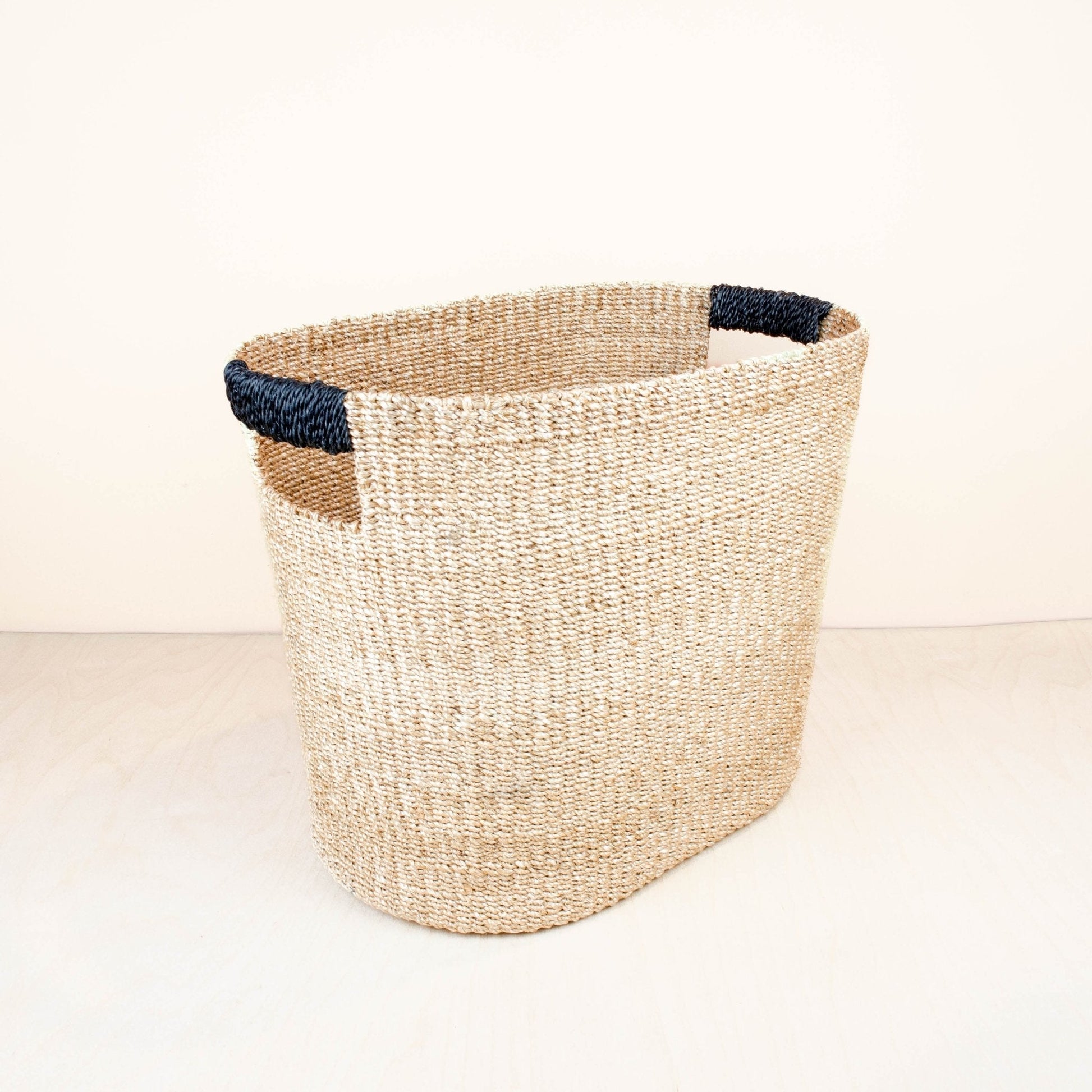Black Oval Storage Baskets, set of 2 - Modern Baskets | LIKHÂ