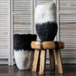 Eclipse Black & White Wool Floor Vase