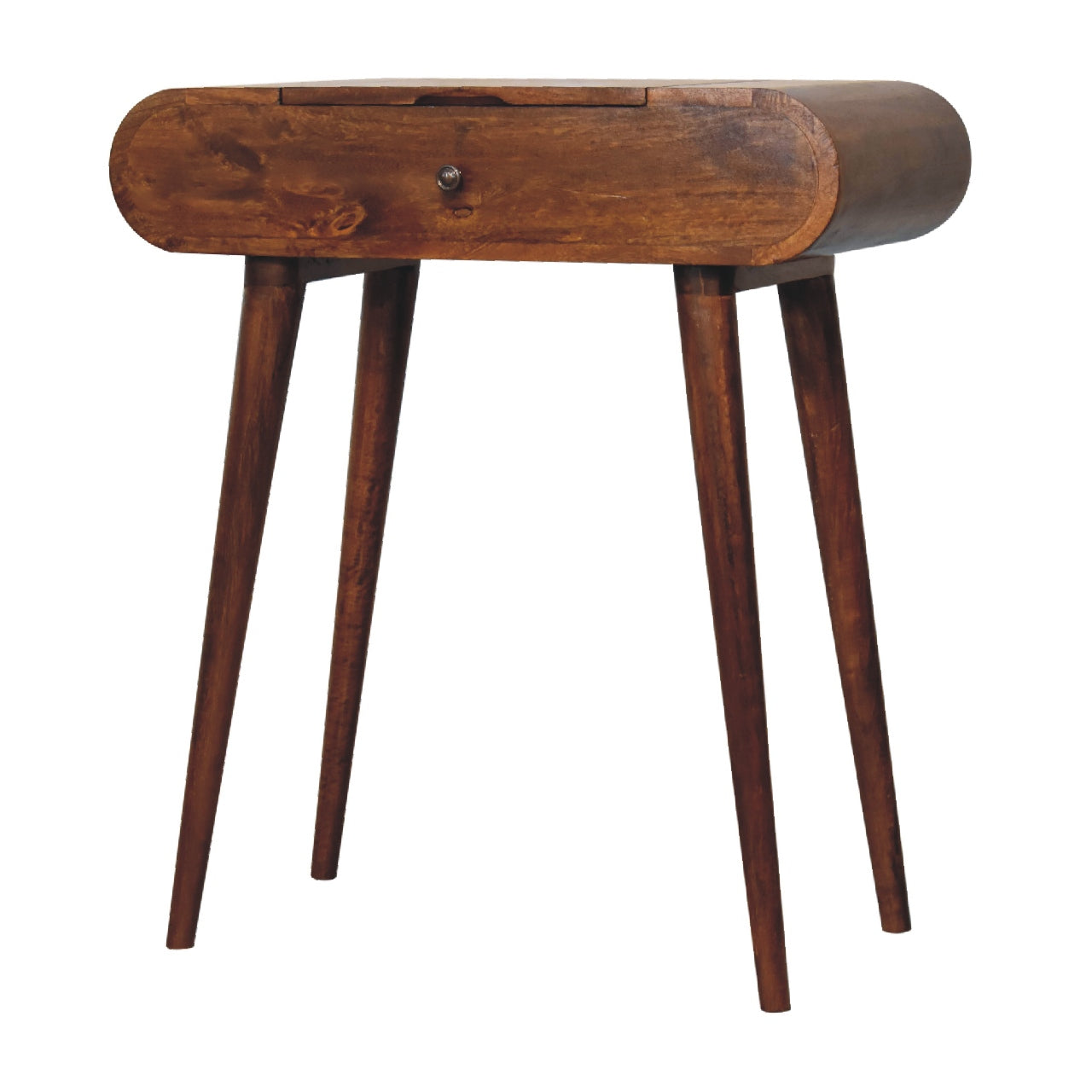 Solid Wood Mini Round Chestnut Fold Vanity