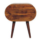 Solid Wood Large Chestnut Circular Bedside Table