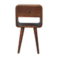Solid Wood Mini Chestnut Curve Lower Bedside Table