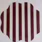 Retro Striped Faux Leather Placemat