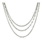 Silver Delicate Three Strand Necklace