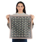 Heritage Bloom Embroidered Bandana - Dark Grey