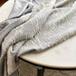 Flo Gray Textured Handloom Merino Throw