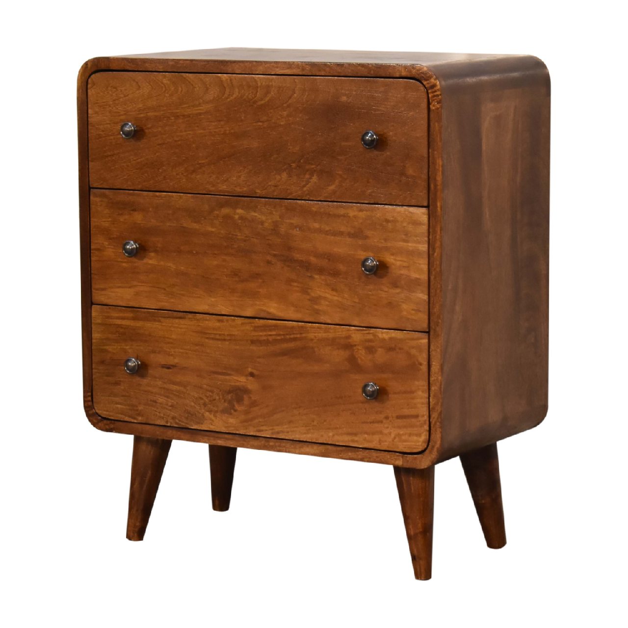 Solid Wood Mini Curved Chestnut Chest