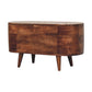 Solid Wood Honey Caramel Rounded Lid-Up Blanket Box