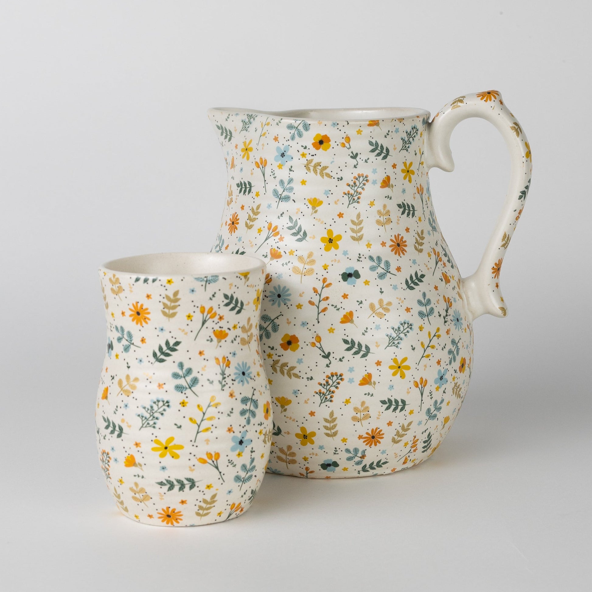 Tula Floral Ceramic Pitcher