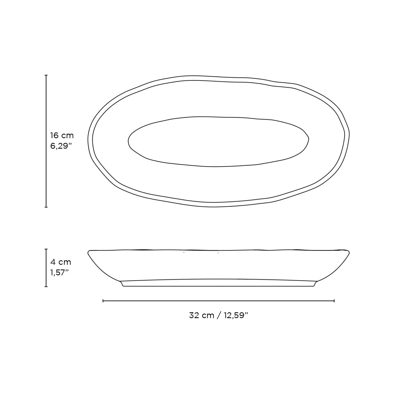 Deep Oval Platter Set of 4