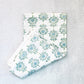 S/2 Tea Towel Set - Lotus & Stripe, Sage