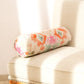 Decorative Cotton Printed & Embroidered Bolster Pillow - 27" X 7"