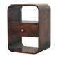 Solid Wood California Walnut Curved Edge Bedside Table