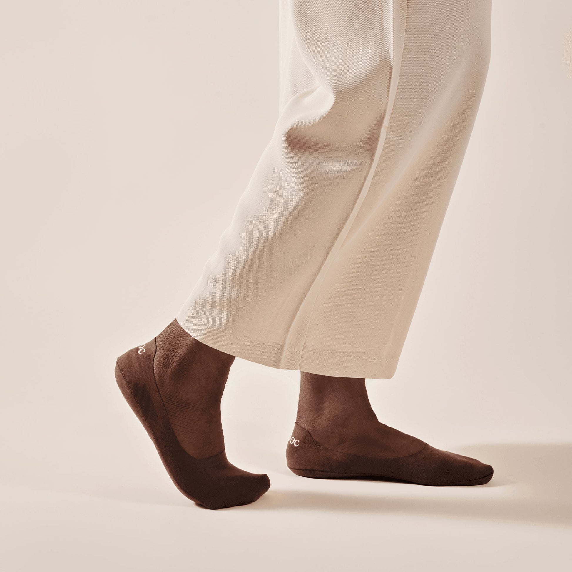 Unisex Cotton No Show Socks | Espresso Brown