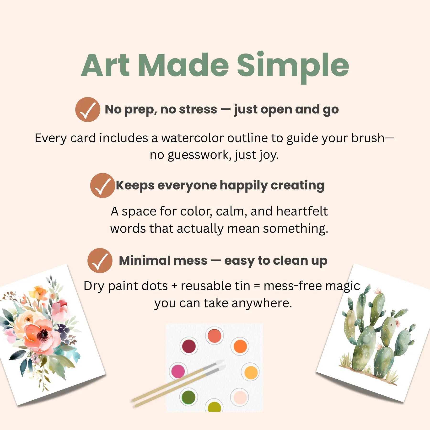 All-in-One Watercolor Art Prints + Postcards: Desert Botanicals