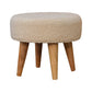 Solid Wood Boucle Petite Footstool