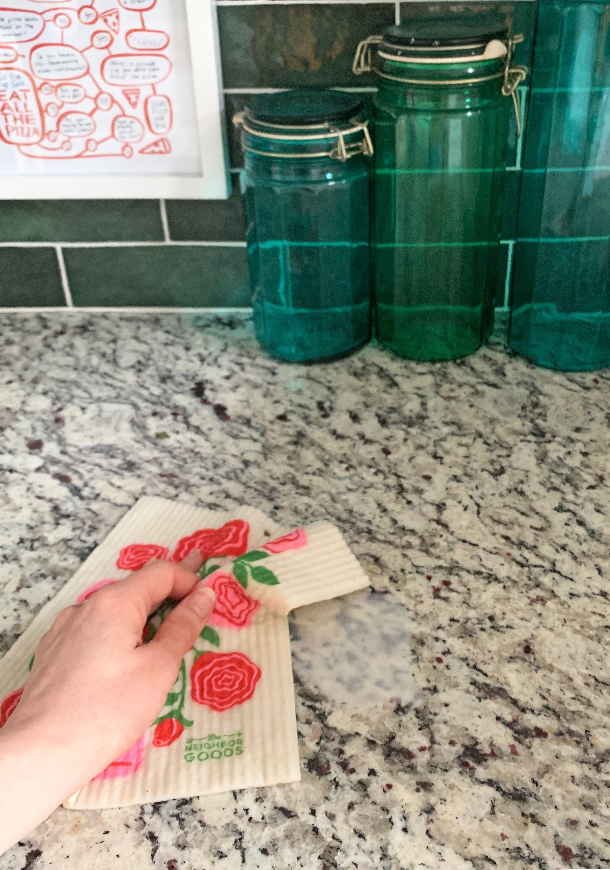 Roses Sponge Cloth