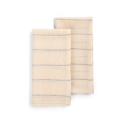 BELIEVE Handwoven Organic Cotton Napkins – Set of 2. Cotton – Fair Trade – Artisan Made