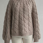 TOMO MIX CABLE HANDKNIT - OAT HEATHER
