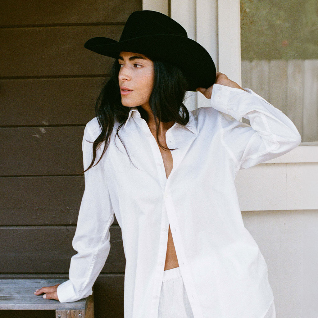 [WS] Karina Wool Cowboy Hat - Black