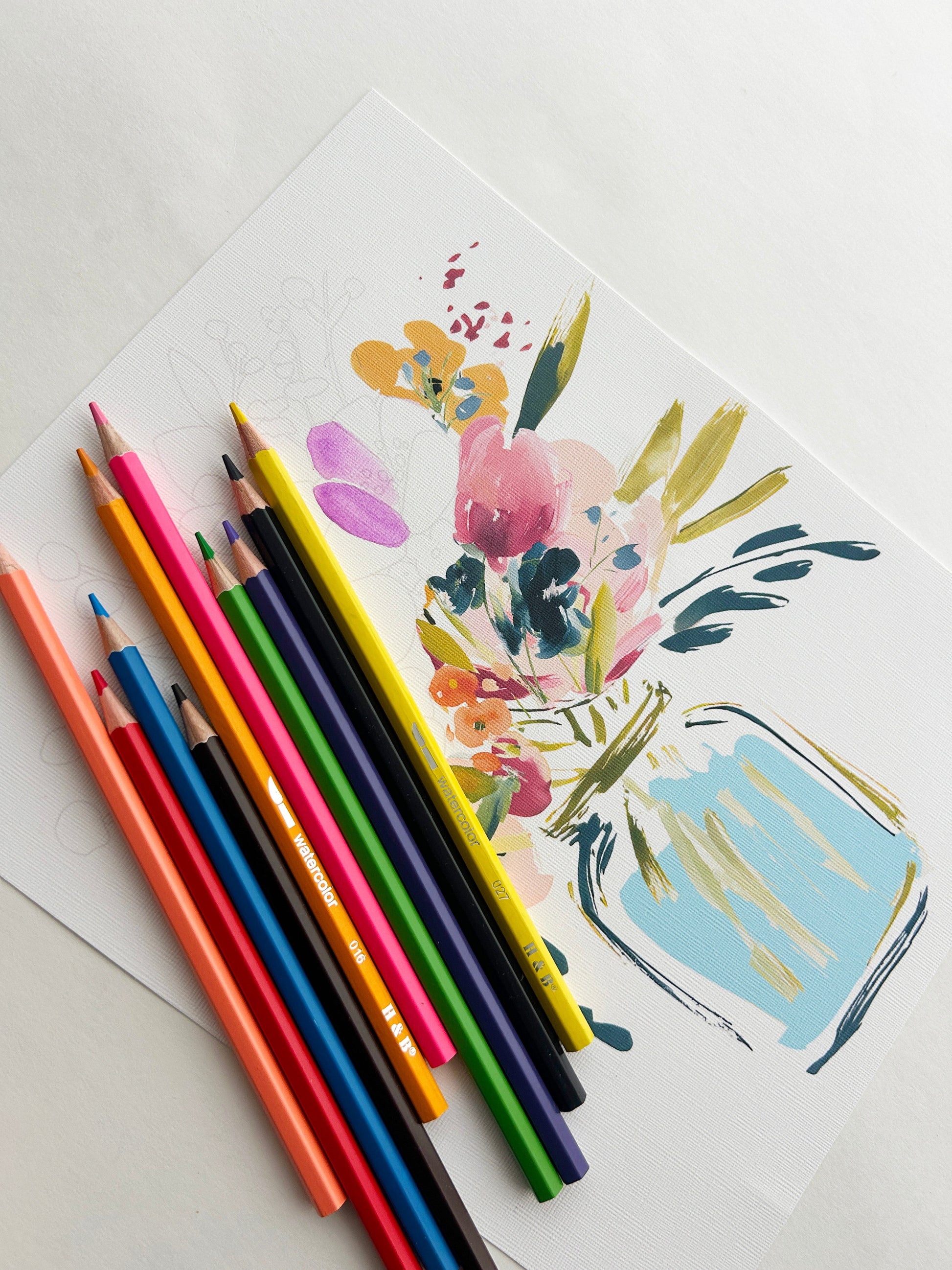 12-Color Watercolor Pencil Set for Beginner