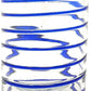 Cobalt Blue Spiral Design Drinking Glasses - Set of 6