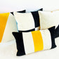 COTTON VELVET PILLOW COVER - Half & Half Colorblock in B&W