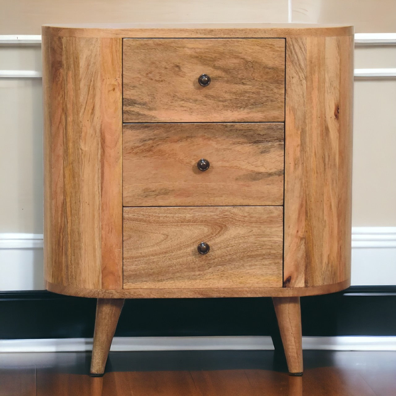 Solid Wood Mini Oak-ish Cabinet