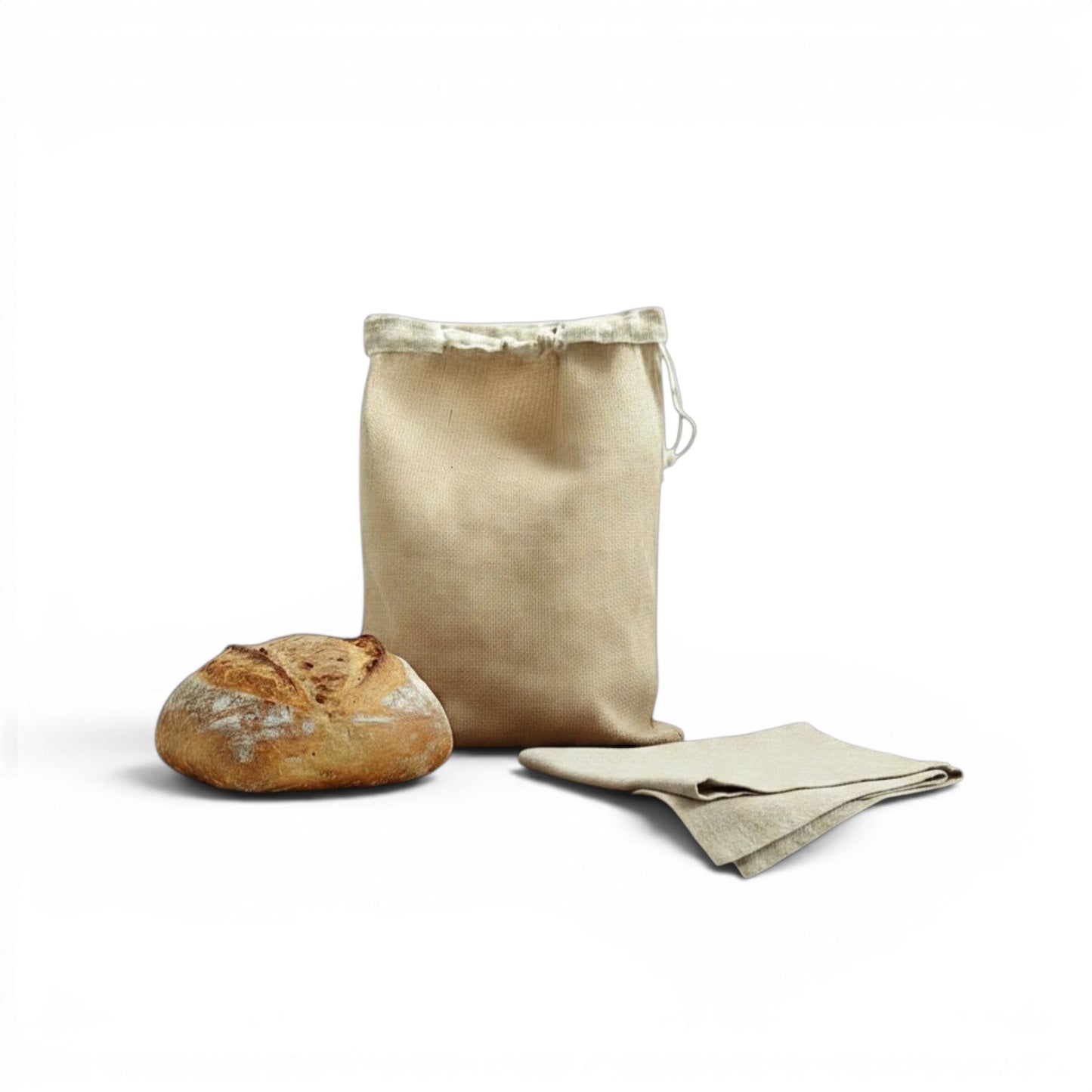 Linen Bread Bag with Beeswax Liner
