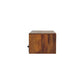 Solid Wood Amber Open Media Unit