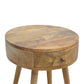 Nordic Circular Shaped Bedside, 1-Drawer, Oak