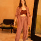 Vanessa Linen Gingham Shirt in Red