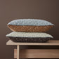 Quilted Aya Cushion Cover - Brown / Offwhite