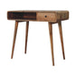 Solid Wood Curved Oak-ish Writing Desk