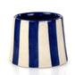 Ceramic Dark Blue Stripe  Coffee cup - 3.5 x 2.5 Inches ( Set of 2 )
