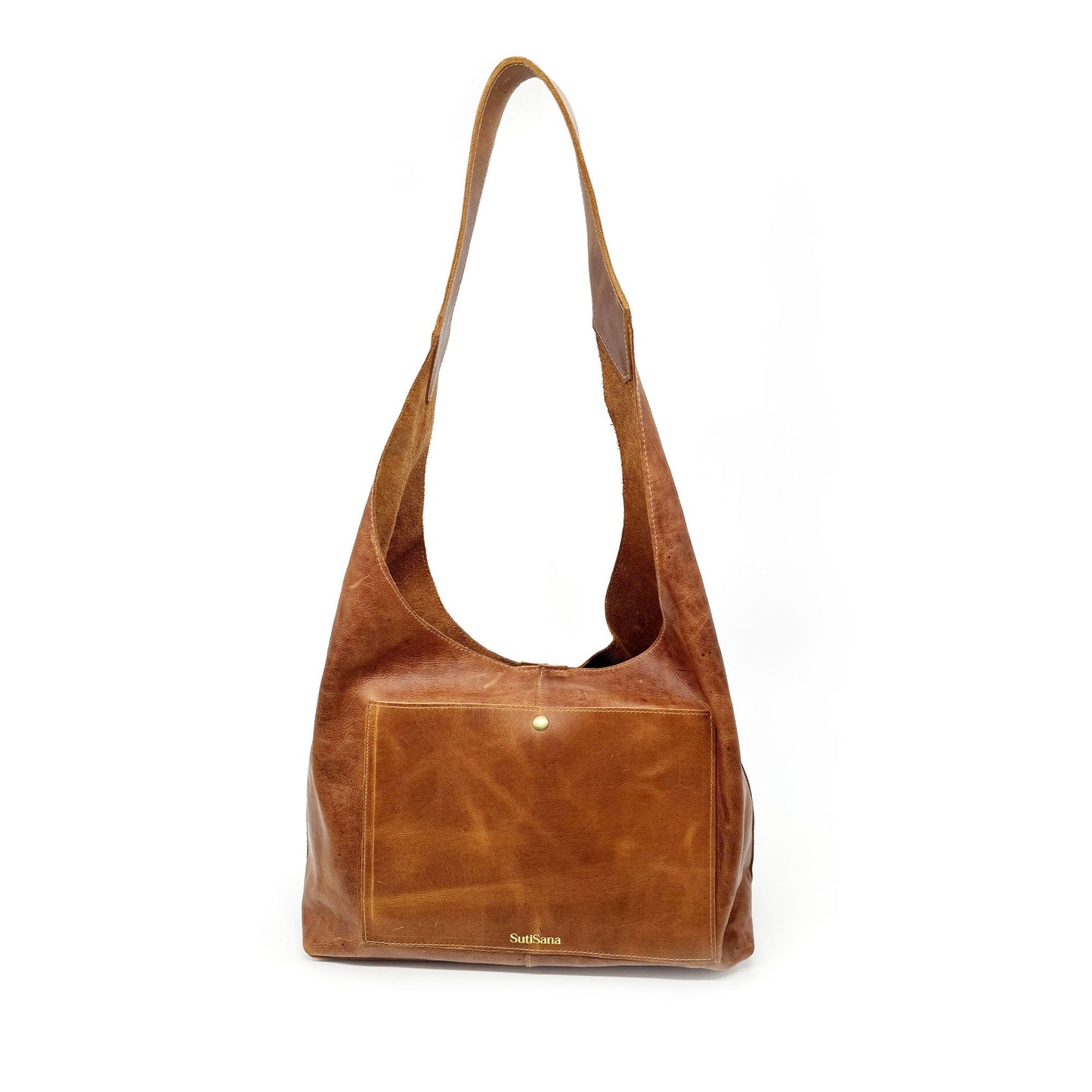 Elevated Hobo in Copper Suede
