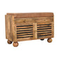 Solid Wood Oakridge Leather Shoe Cabinet