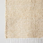 Tabby Cotton Natural Ecru Shag Mat