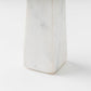 Tapered White Marble & Acacia Sculptural Candleholder