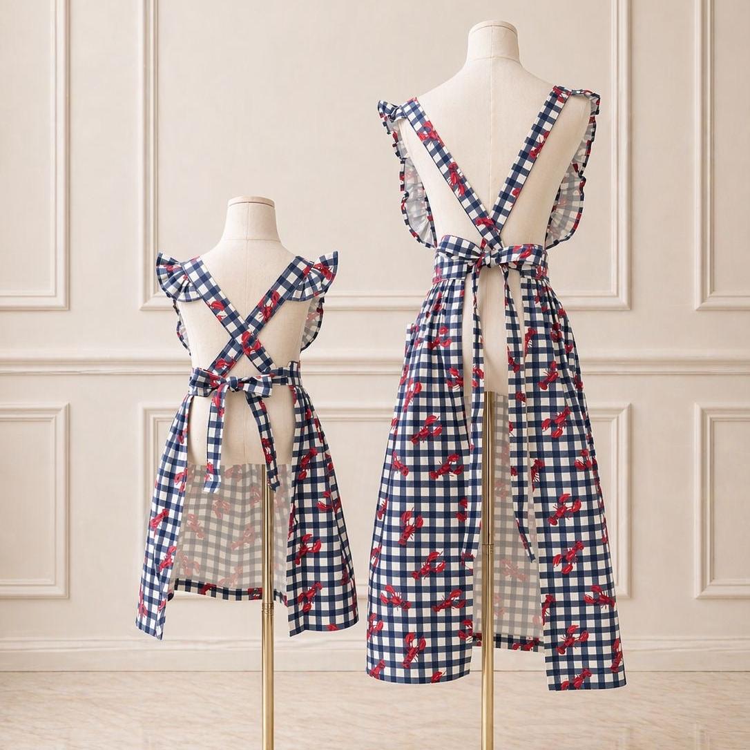 Nautical Lobster Little Hostess Apron