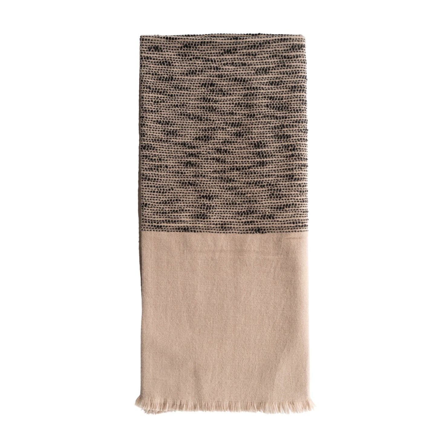 Flo Gray Textured Handloom Merino Throw