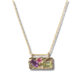14K Yellow gold violet garden small collage necklace