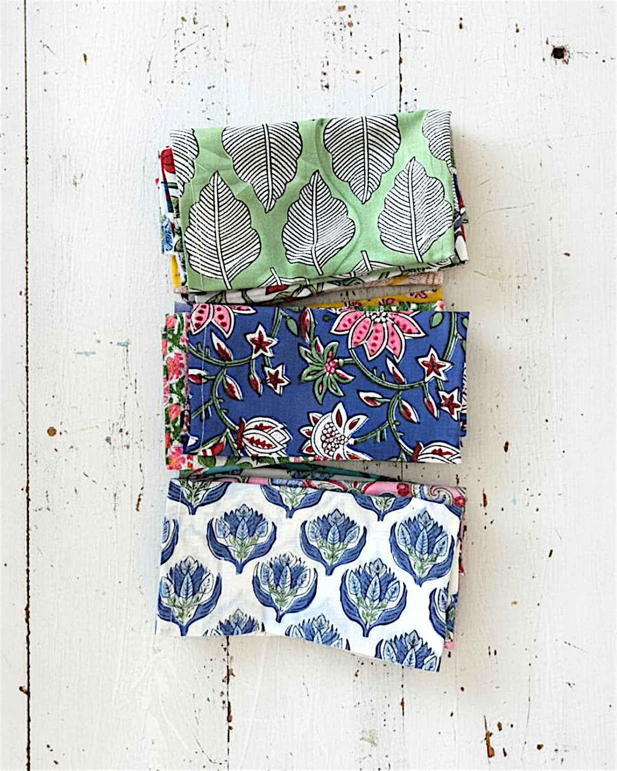 S/6 Block Print Cotton Napkins