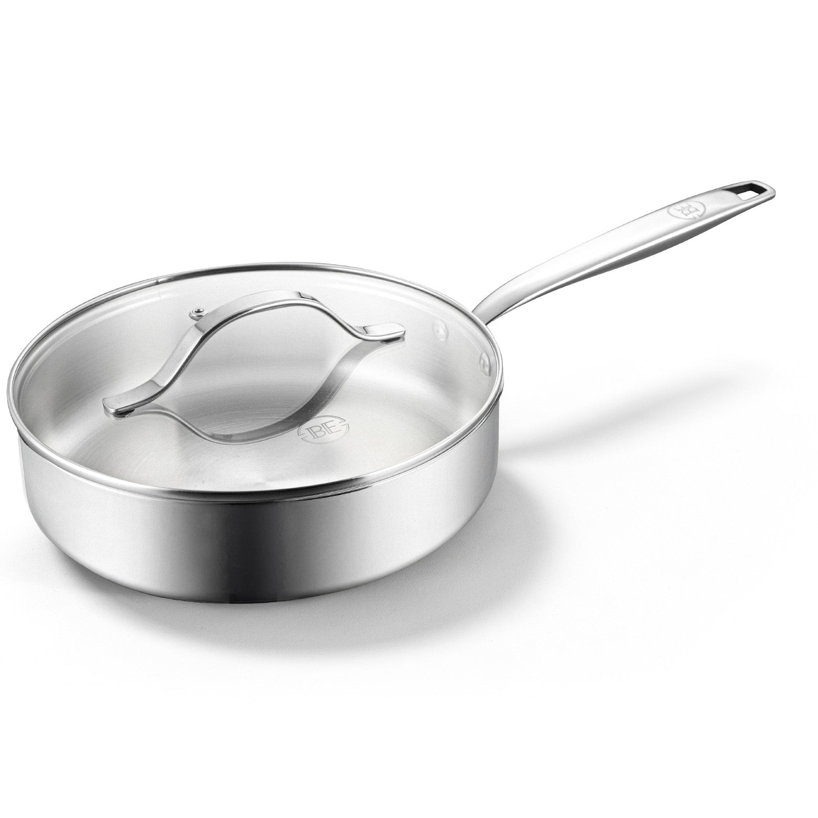 BE | LIVING Essential Series Saute Pan 24 cm (Triply stainless steel)