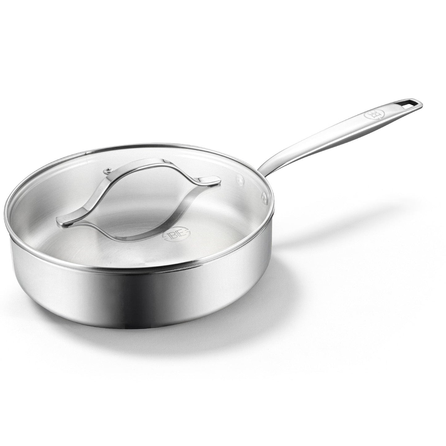 BE | LIVING Essential Series Saute Pan 24 cm (Triply stainless steel)